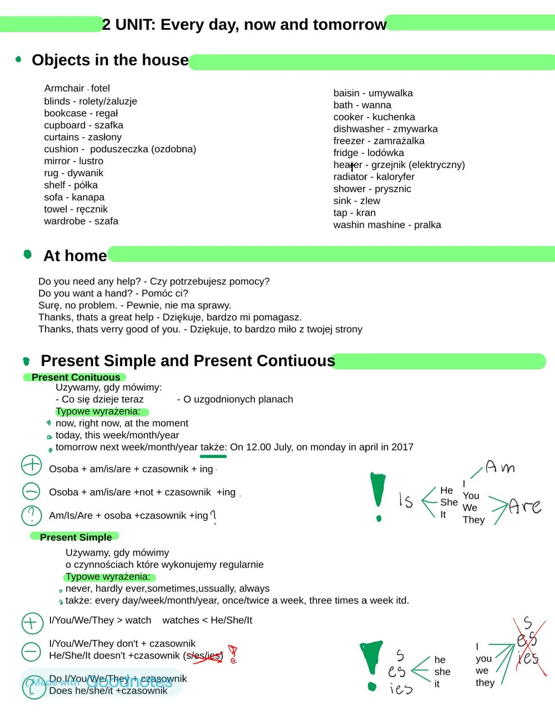2 UNIT: Every day, now and tomorrow
.
Objects in the house
Armchair fotel
blinds rolety/żaluzje
bookcase regał
cupboard szafka
curtains zasł