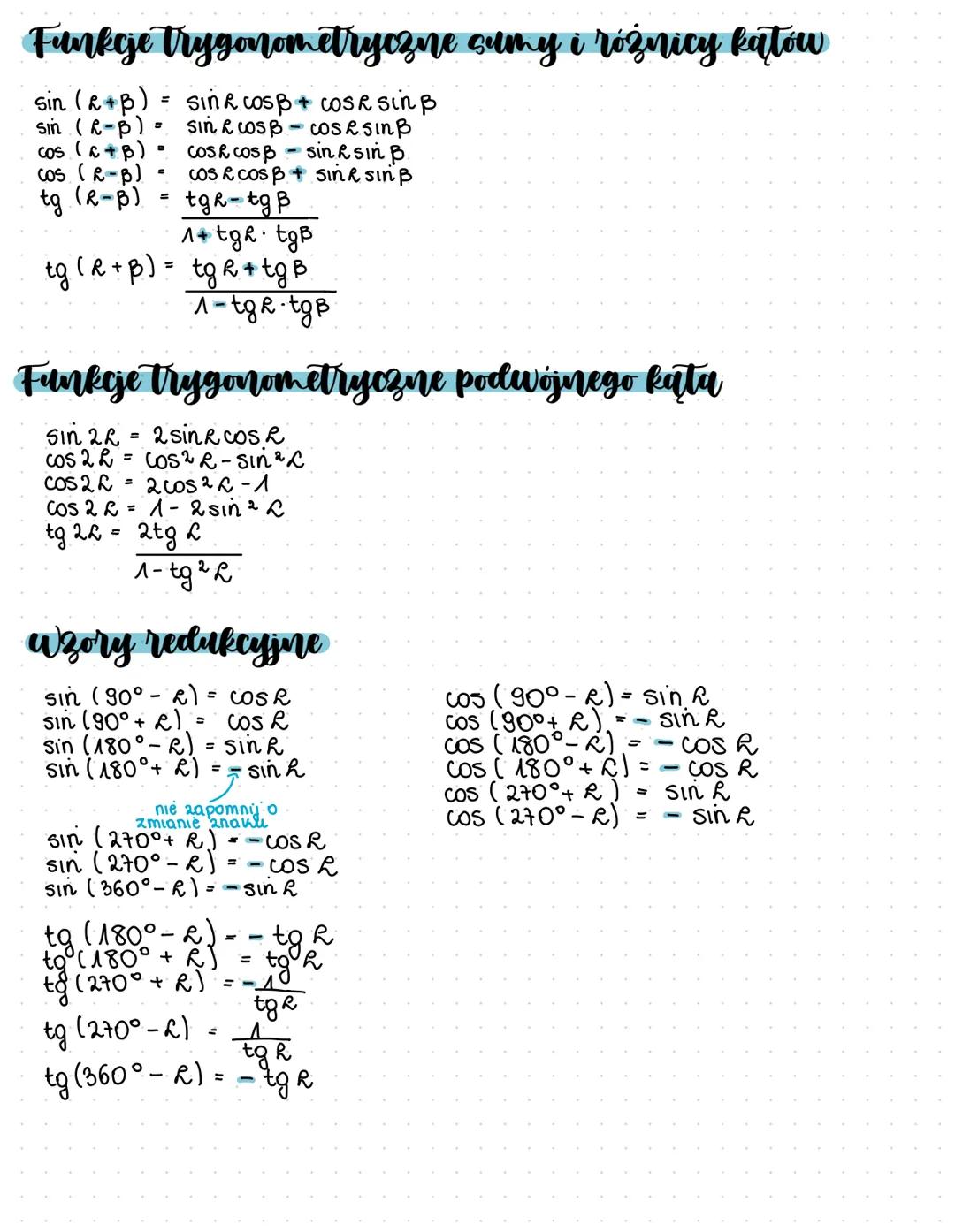 Trygonometria
Definicja funkcji trygonometrycznych
a
B
Waględem kąta :
Waględem Kota B:
Sin 2 = a
sin B = b
COS R = +
cos B = a
L
tg ka
=
to