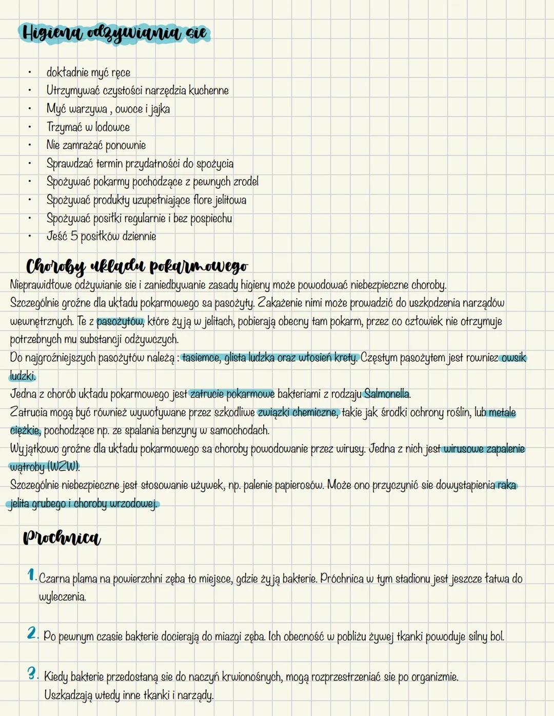 # Higiena i choroby ukladu pokarmowego
## Prawidlowe odzywianie sie
Podczas przyrządzania posiłków powinnismy zwracać uwagę na wartość ene