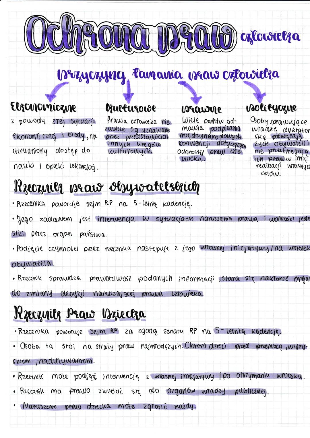 # Ochrona praw estowietra
Przyczyny łamania sraw człowieka
### Elronomiczne
z powody złej sytuacji
ekonomi, cznej i biedy, np.
utruaniony