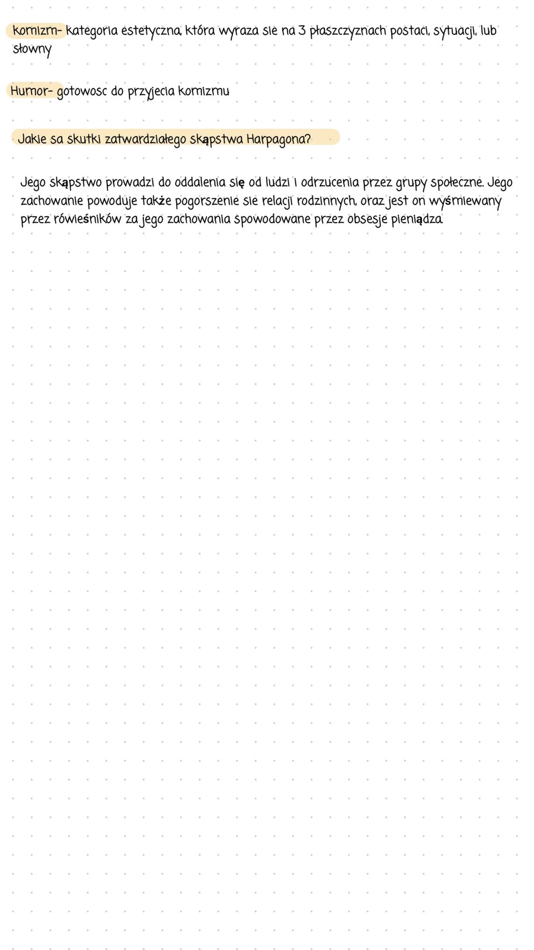 komizm- kategoria estetyczna która wyraza sie na 3 płaszczyznach postacı, sytuacji, lub
słowny
Humor- gotowosc do przyjecia komizmu
Jakie