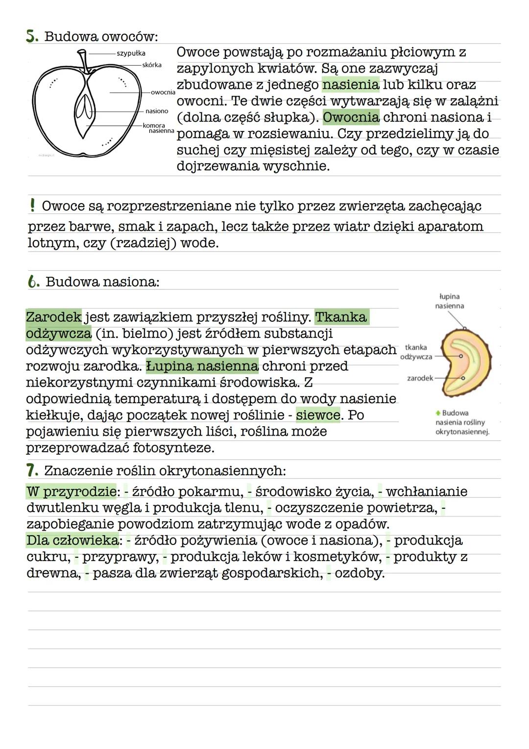 # Okrytorasierre
1. Rośliny okrytonasienne wytwarzają kwiaty a także owoce
pomagające w rozprzestrzenianiu się. Występują we wszystkich
śr