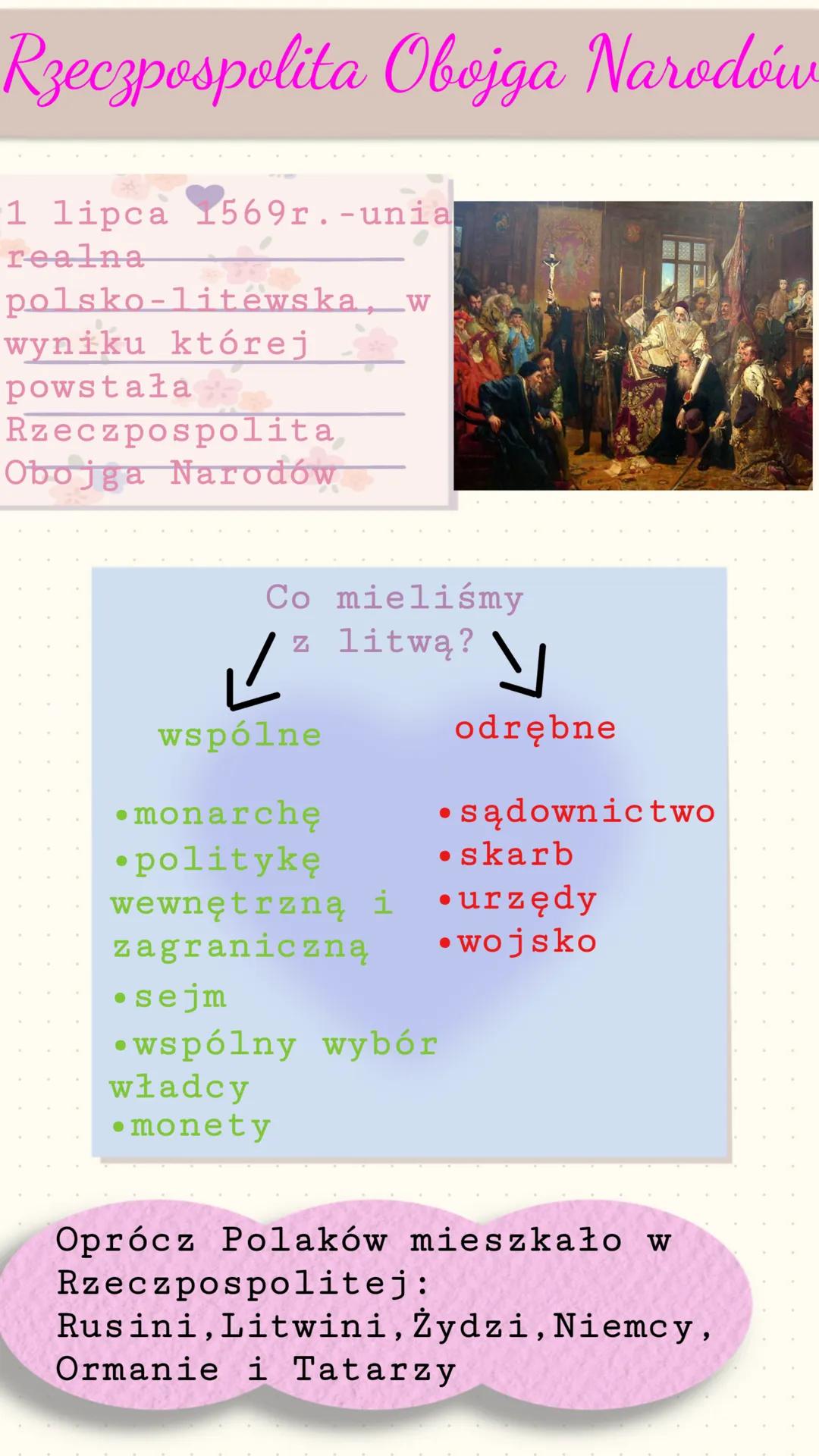 Rzeczpospolita Obojga Narodów
1 lipca 1569r.-unia
realna
polsko-litewska, w
wyniku której
powstała
Rzeczpospolita
Obojga Narodów
•
Co mieliś