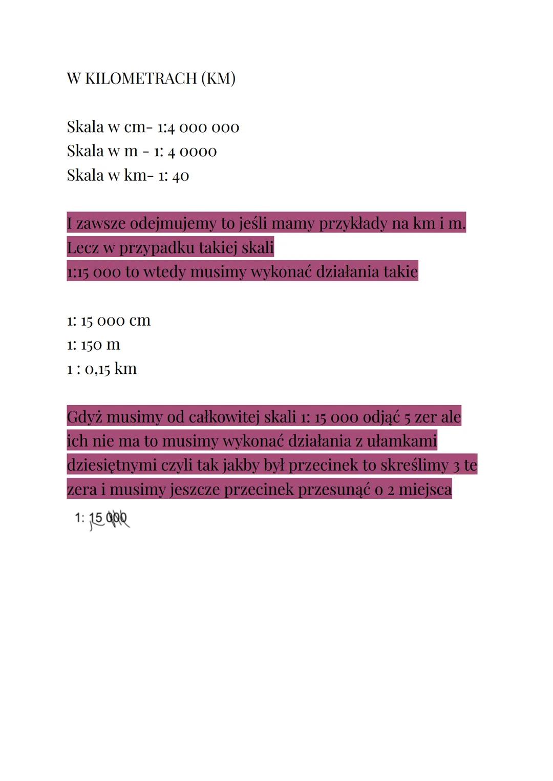 Temat: Skala na mapie- Skala mianowana.
Powiedzmy że mamy skalę 1:4 000 000 a musimy obliczyć
ile ta skala ma kilometrów na 1cm na mapie wi