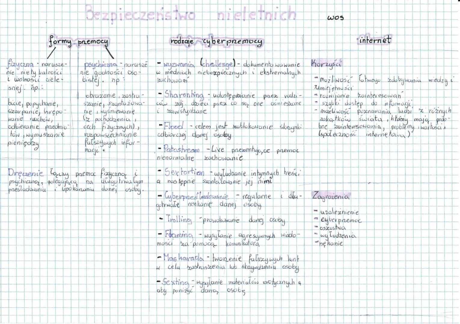 Bezpieczeństwo nieletnich
formy premocy
wos
internet
fizyczno narusze-
nie niety kalności
I wolnosil ciele-
snej p
psychiczno-narusze
n