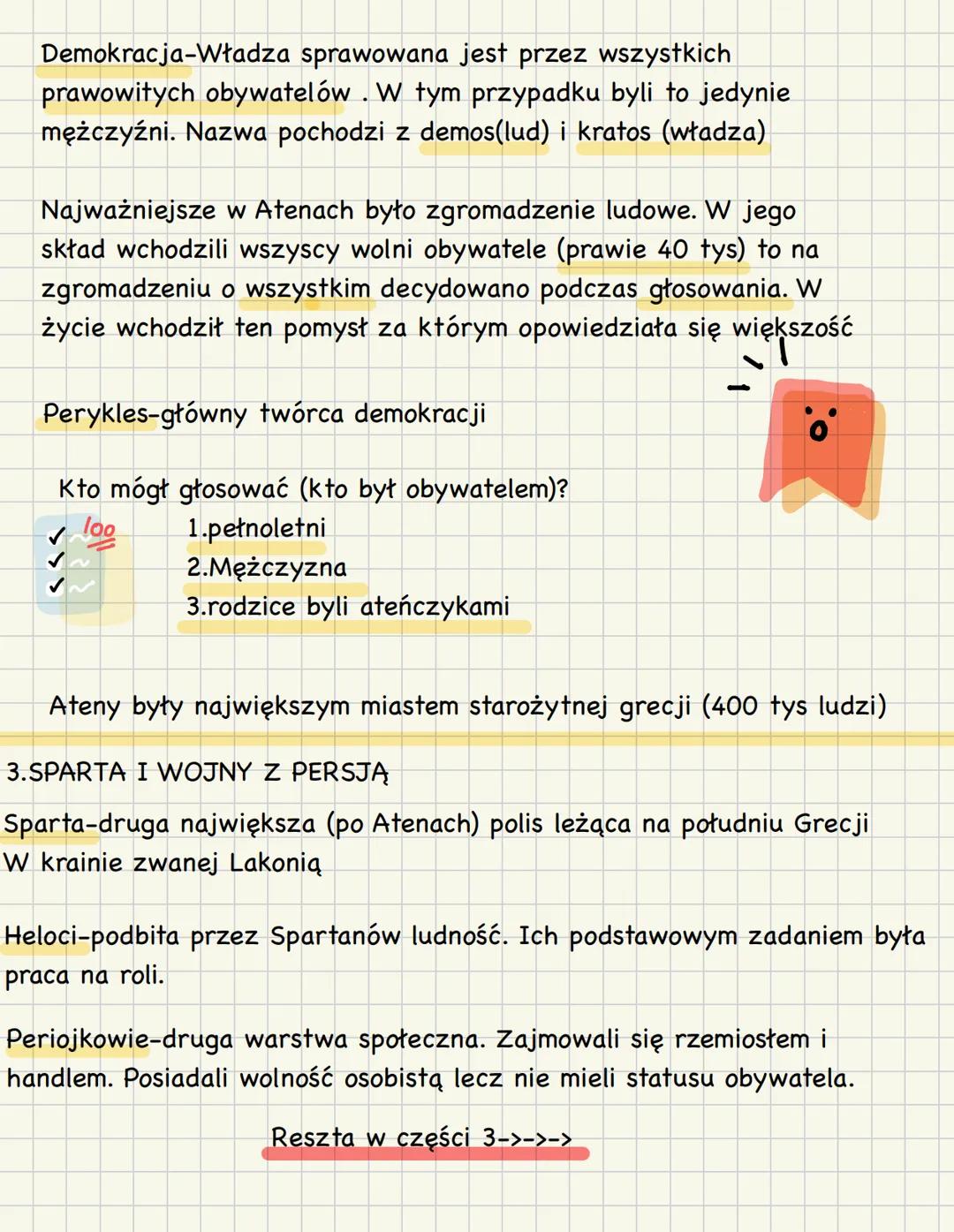 Demokracja-Władza sprawowana jest przez wszystkich
prawowitych obywatelów. W tym przypadku byli to jedynie
mężczyźni. Nazwa pochodzi z demos