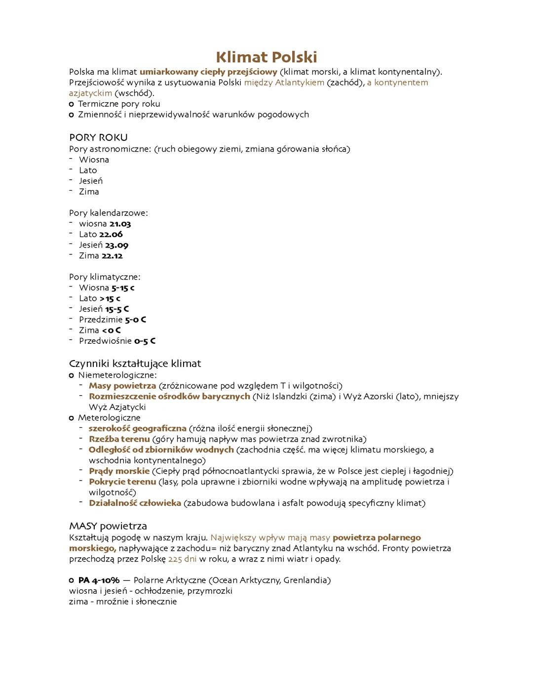 Klimat Polski