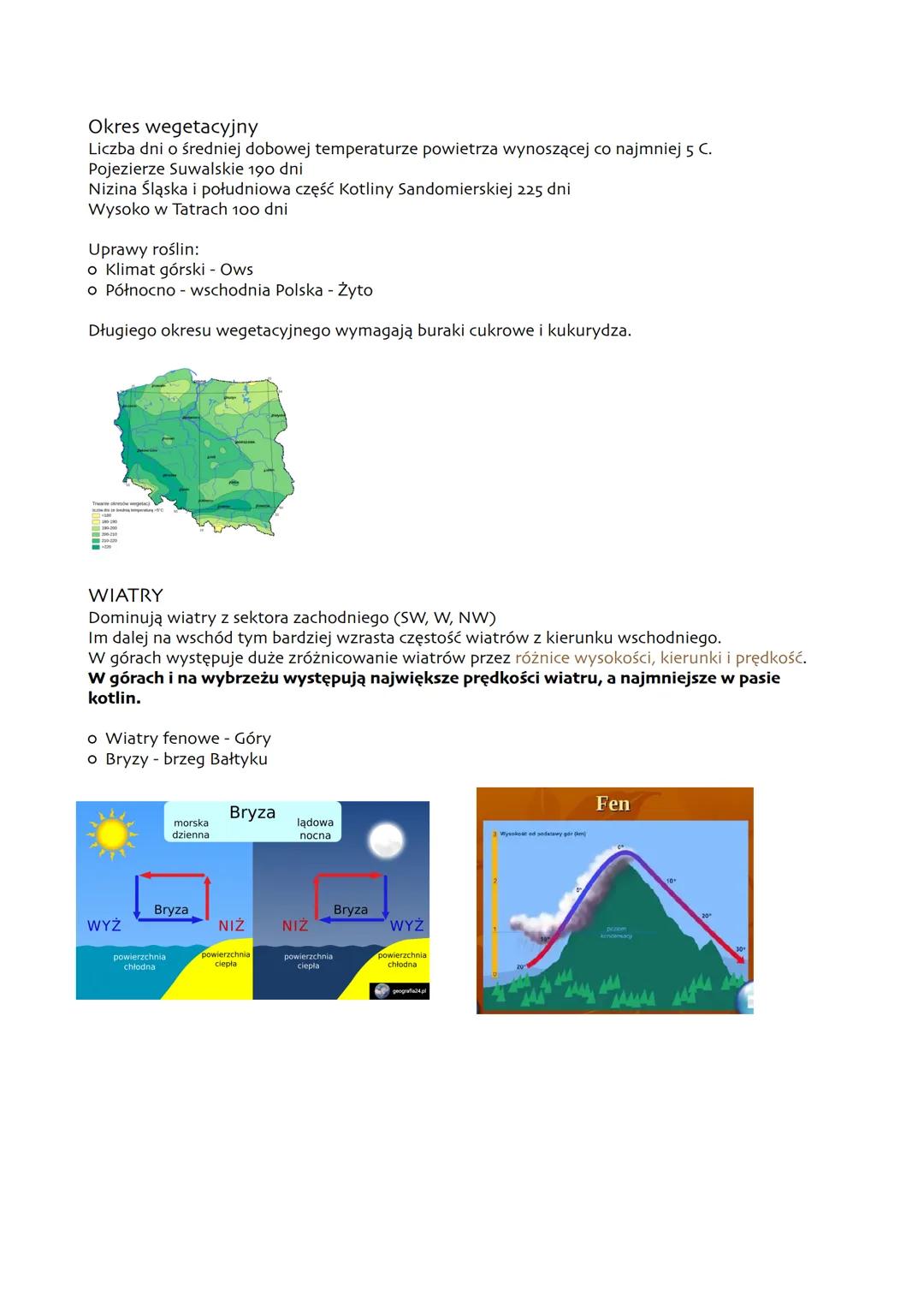 Klimat Polski
Polska ma klimat umiarkowany ciepły przejściowy (klimat morski, a klimat kontynentalny).
Przejściowość wynika z usytuowania Po