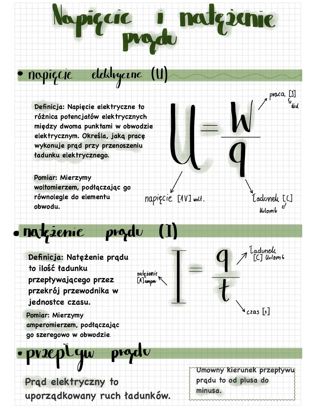 Napięcie i natężenie prądu