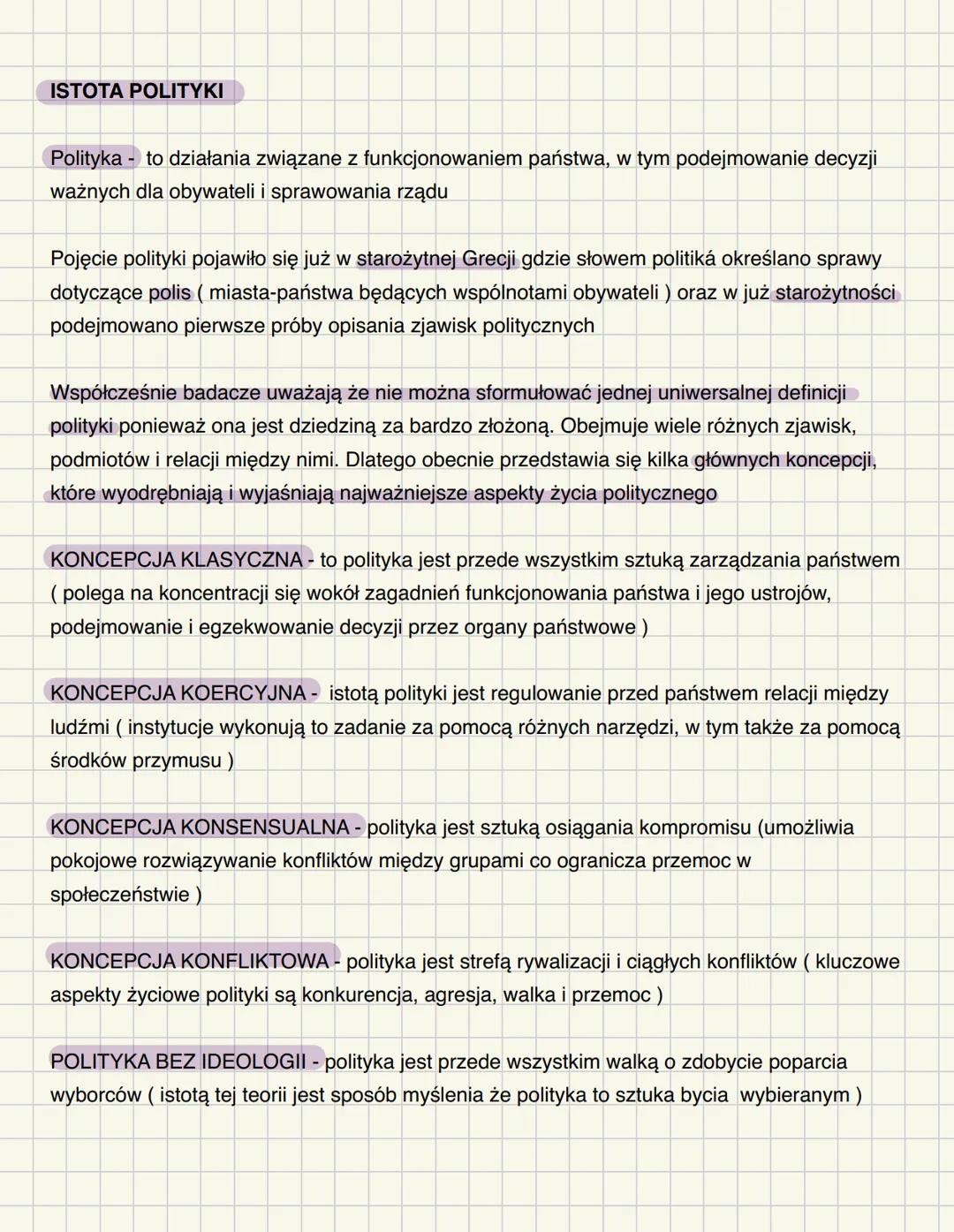 JULIA RAKOWSKA
WOS ROZSZERZONY
NEW
YORK
The City of Dreams and Possibilities ISTOTA POLITYKI
Polityka - to działania związane z funkcjonowan
