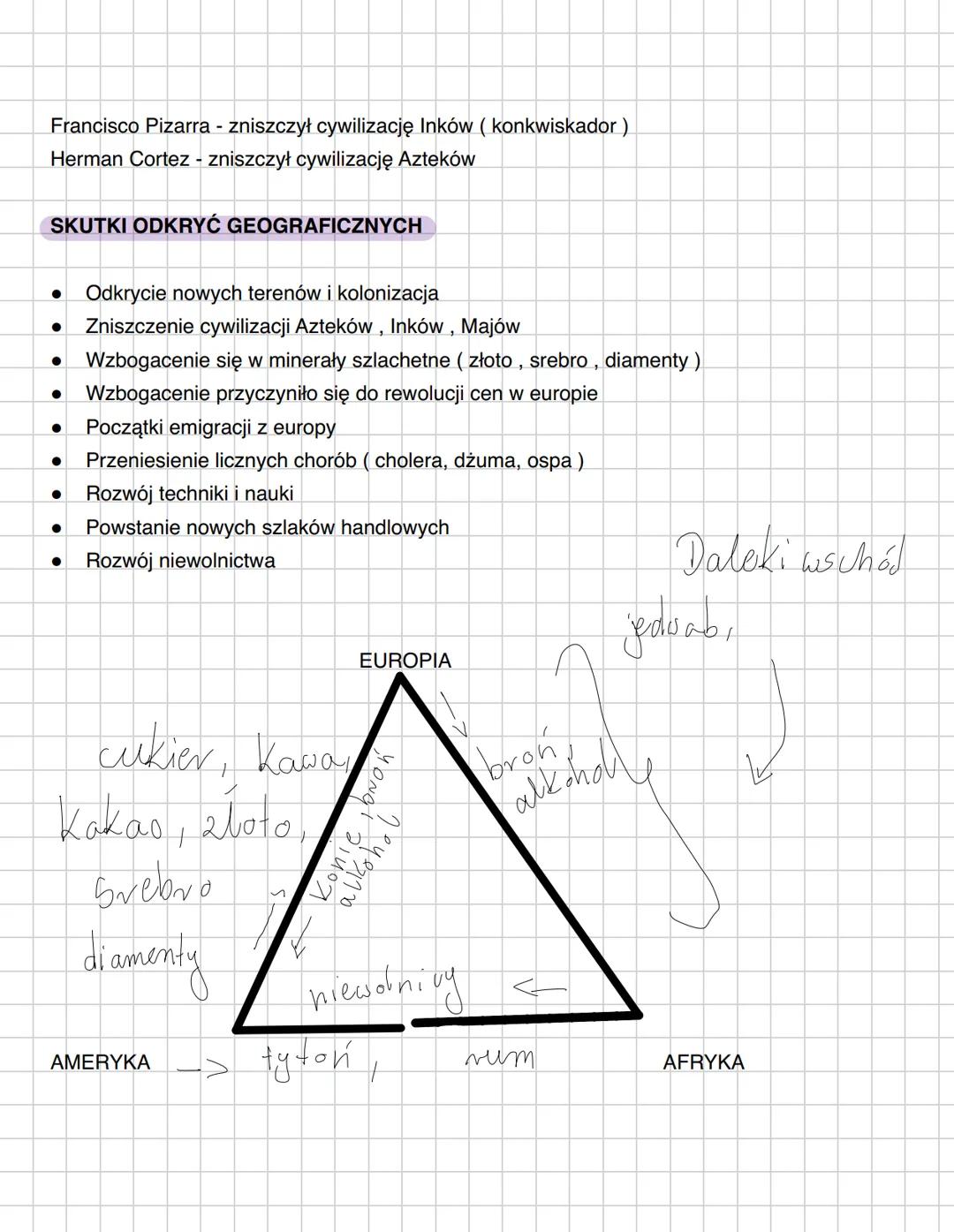 Tematy: Wielkie odkrycia geograficzne i Espansja kolonialna
PRZYCZYNY ODKRYĆ GEOGRAFICZNYCH
- Chęć znalezienia nowej drogi morskiej do Ind