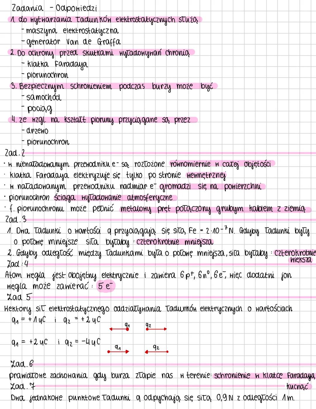 ładum ki elektryczne
to taka wielkość fizyczna, która określa, jak
bardzo ciało jest naelektryzowane
→na elektryzowane ciało ma Tadunek inny