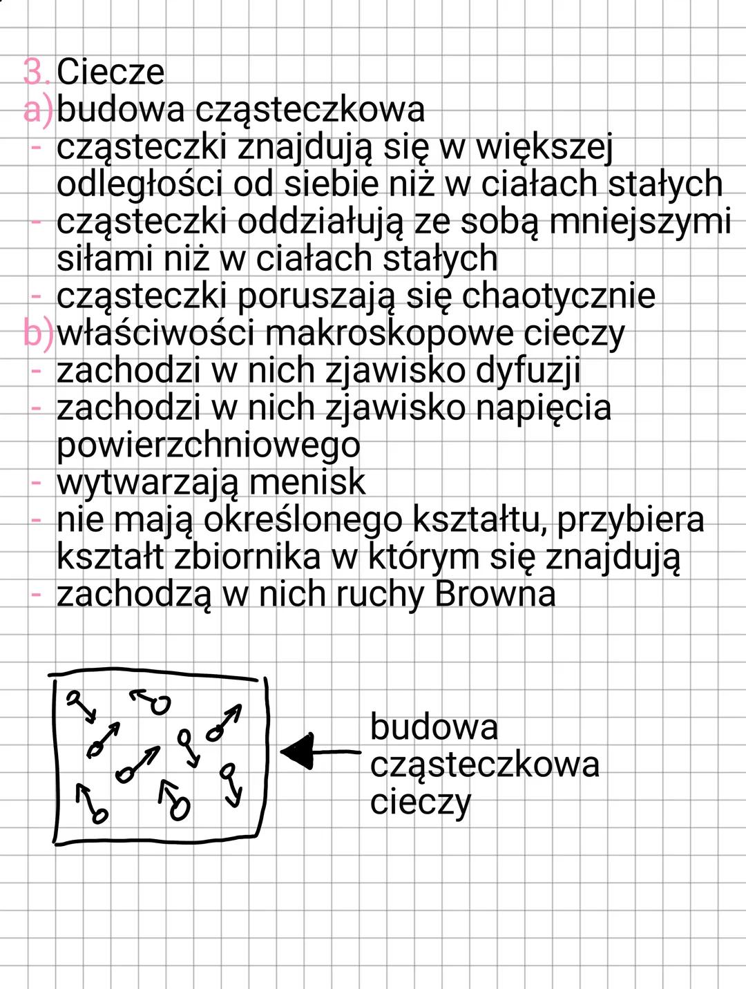 # FIZYKA
# Stany skupienia materii.
1. Stany skupienia materii
a) ciała stałe np.drewno, plastik, szkło,
b) ciecze np.woda, olej, denatura