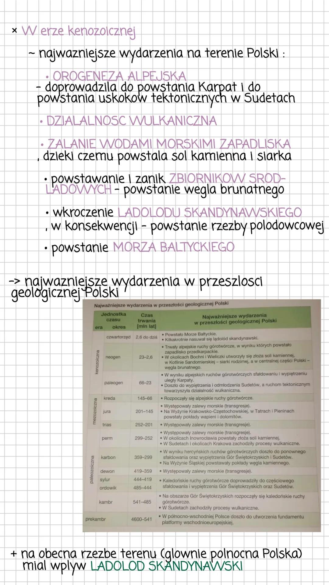 ->Budowa geologiczna Polski (2)
1) polska na tle jednostek tektonicznych Europy
~ w srodkowej czesci Europy stykaja sie 3
wielkie jednostk