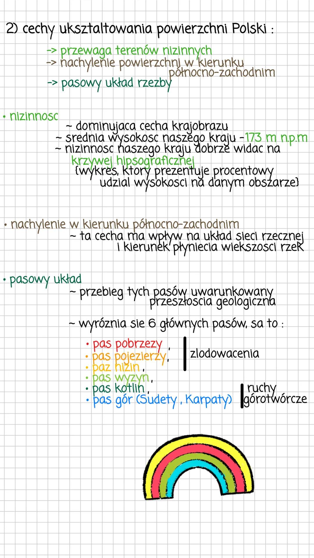 ->Uksztaltowanie powierzchni Polski
1) co mialo wplyw na uksztaltowanie powierzchni
Polski?
.
ruchy górotwórcze - zarówno te starsze (paleoz