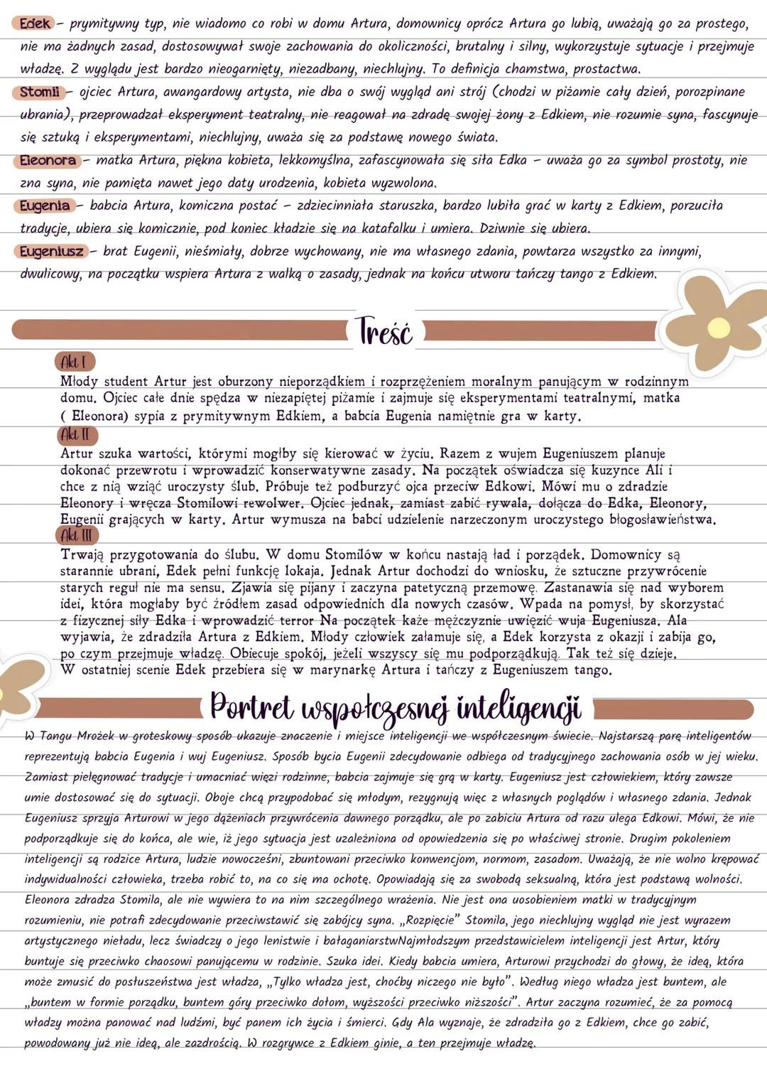 ..Tango"
Sławomir Mrojek
Geneza
Opublikowane w 1965 r. "Tango" jest najbardziej znaną sztuką Mrożka. Utwór przyniósł pisarzowi
międzynarodow