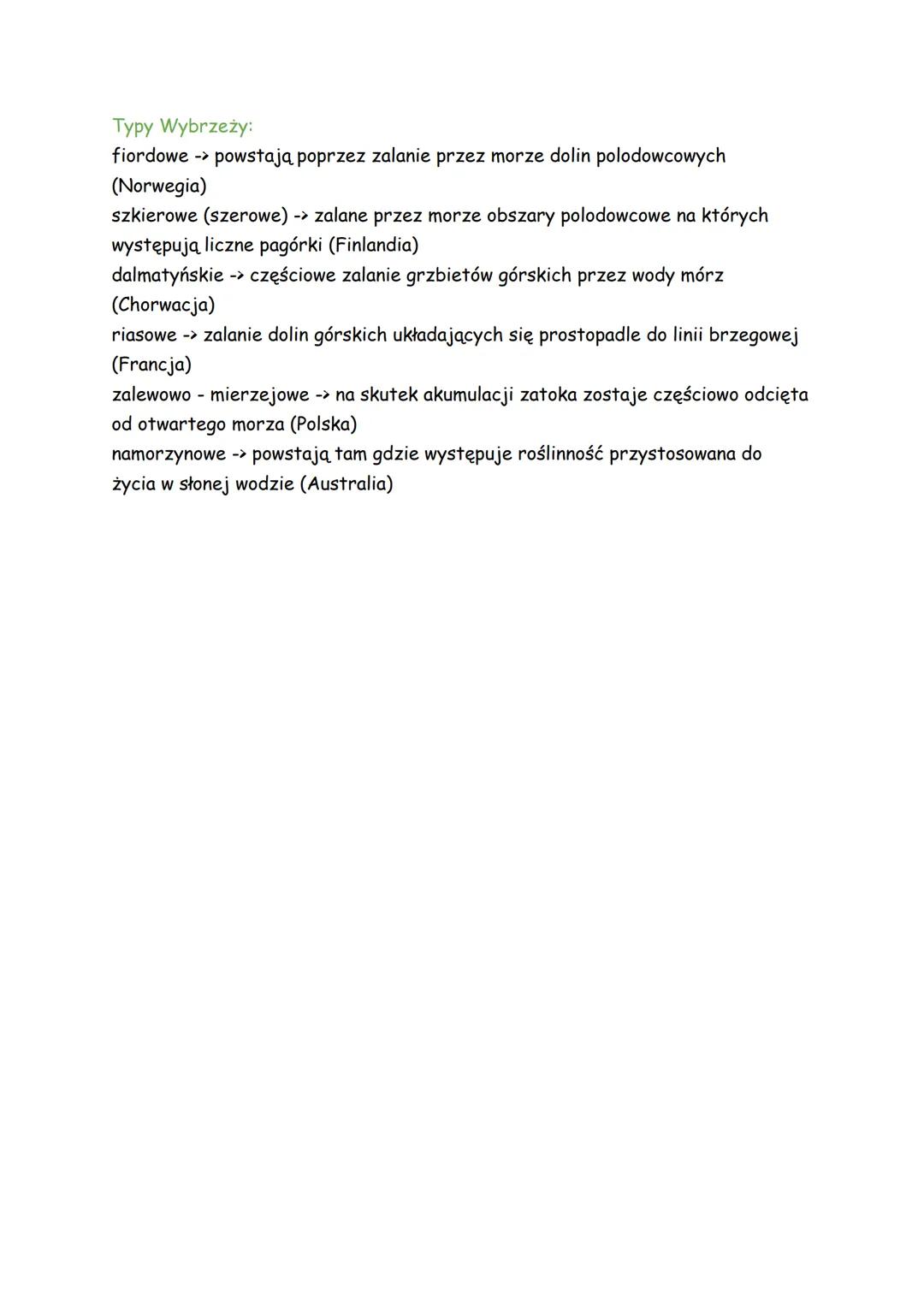 Rzeźbotwórcza Działalność Morza
Niszcząca działalność:
Abrazja proces niszczenia brzegów
Fala z ogromną siłą uderza o brzeg i podcina jego d