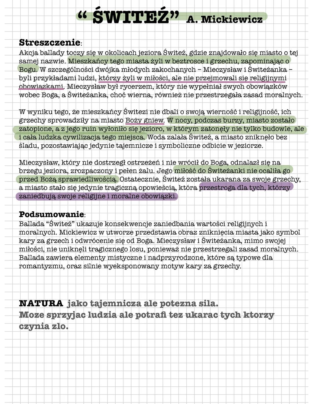 „świteź” Adam Mickiewicz