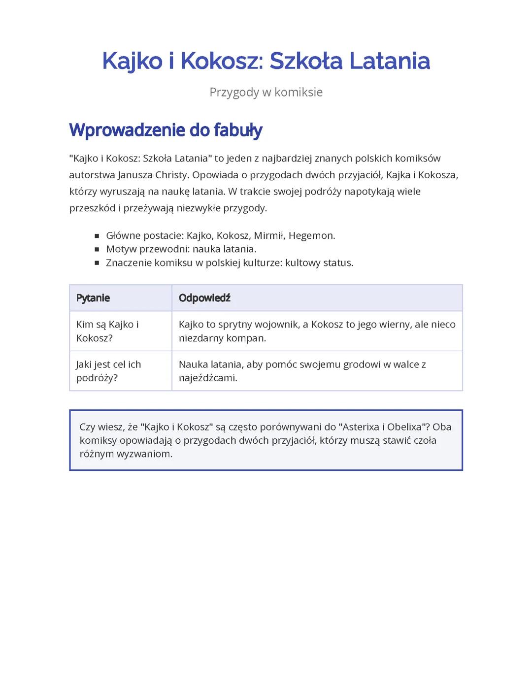 Kajko i Kokosz: Szkoła Latania