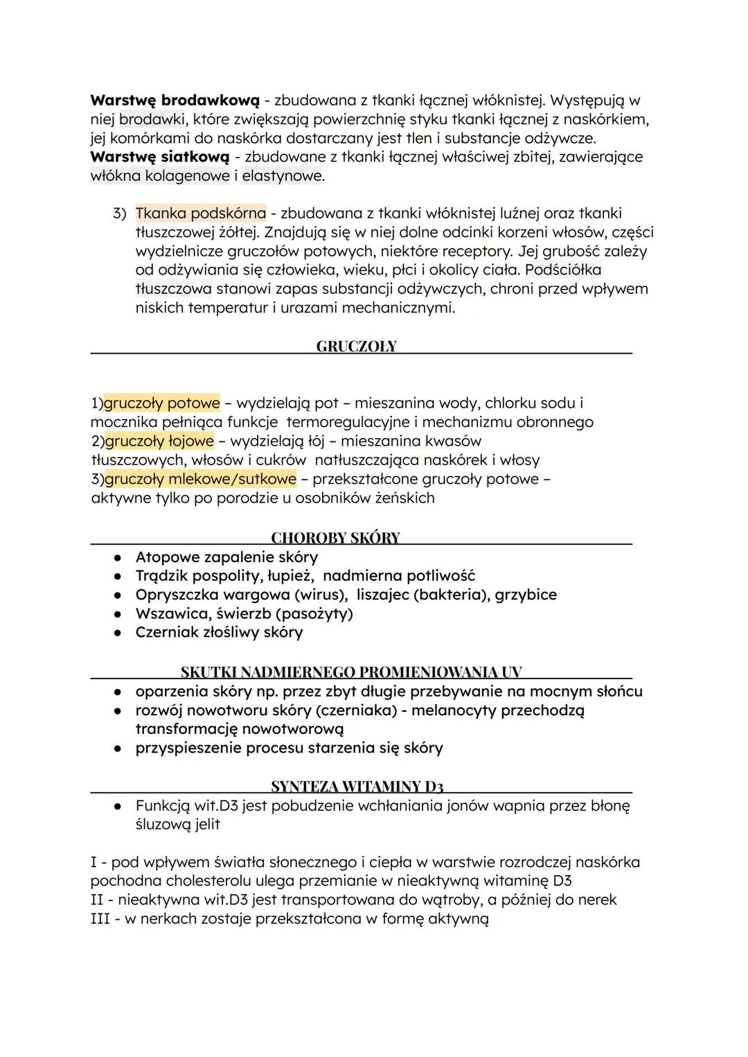 Skóra - zewnętrzna powłoka ciała,
jej powierzchnia wynosi ok 2m².
Stanowi barierę oddzielającą
środowisko wewnętrzne
od zewnętrznego. Najgru