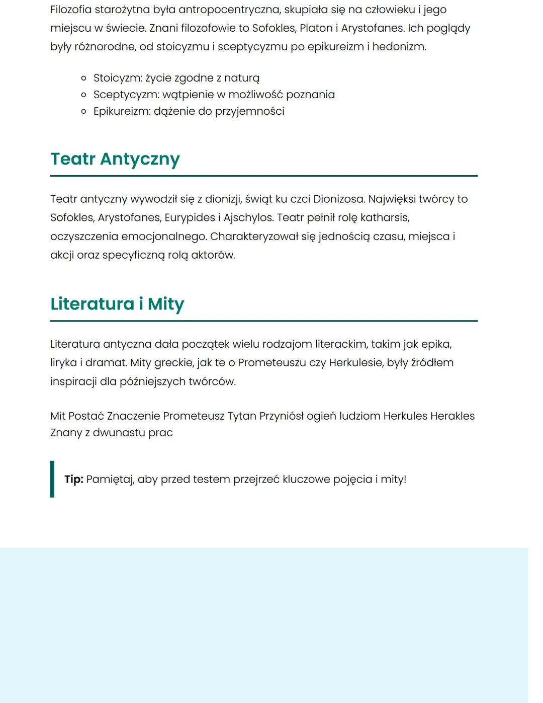 # Starożytna Grecja i Rzym
Kluczowe Pojęcia i Wydarzenia
## Wprowadzenie do Antyku
Antyk obejmuje okres od około VIII wieku p.n.e. do V w