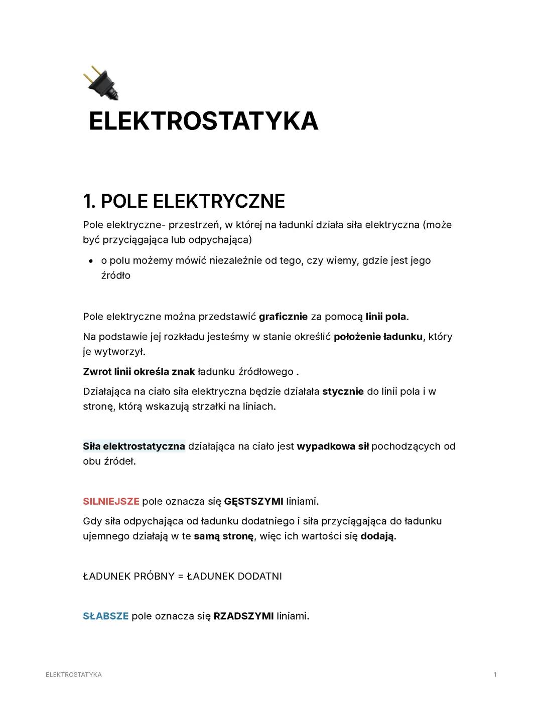 ELEKTROSTATYKA