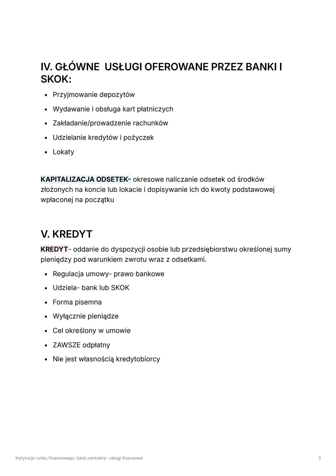 Instytucje rynku finansowego,
bank centralny- usługi
finansowe
? PYTANIA
→ POZABANKOWE
RYNEK FINANSOWY- rynek, na którym przeprowadzone są t