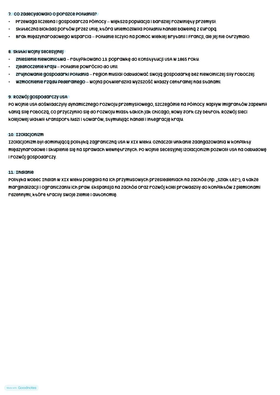 # USA w połowie XIX w
1. Podział usa na dwie strefy gospodarcze
Podział między Północą a Południem w USA był wyraźny w XIX wieku, szczegól