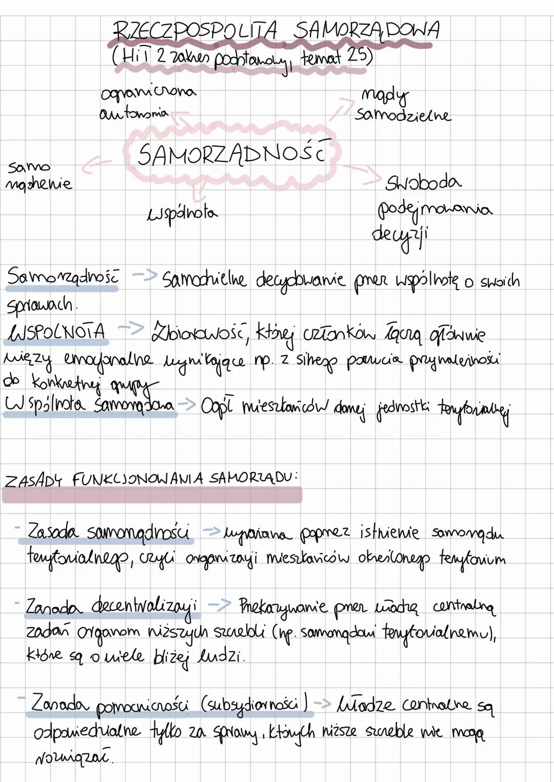 RZECZPOSPOLITA SAMORZĄDOWA
(HiT 2 zakres podstandly, temat 25)
ograniczona
mady
autonomia
/Samodzielne
SAMORZADNOS
Samo
maphenie
Swoboda
Wsp