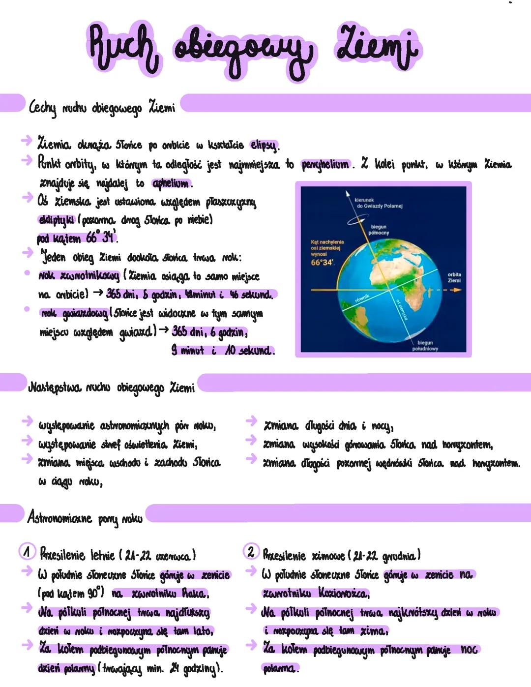 Ruch obiegowy Ziemi - Wyjaśnienie i Zastosowanie