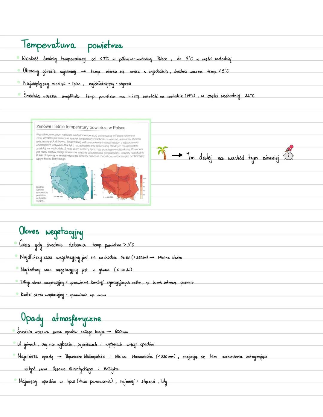 # Klimat Polski
## Cechy klimatu
* Klimat umiarkowany ciepły przejściowy
* Ścieranie się wpływów klimatu morskiego xnad Atlantyku i Eu
