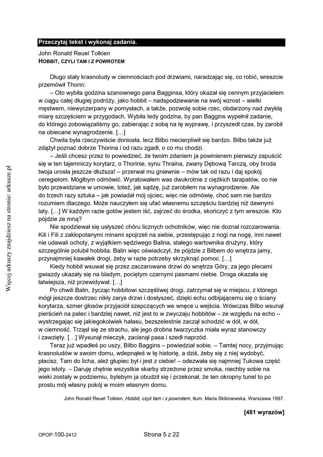 Więcej arkuszy znajdziesz na stronie: arkusze.pl
CENTRALNA
KOMISJA
EGZAMINACYJNA
WYPEŁNIA UCZEŃ
KOD UCZNIA
Arkusz zawiera informacje
prawnie
