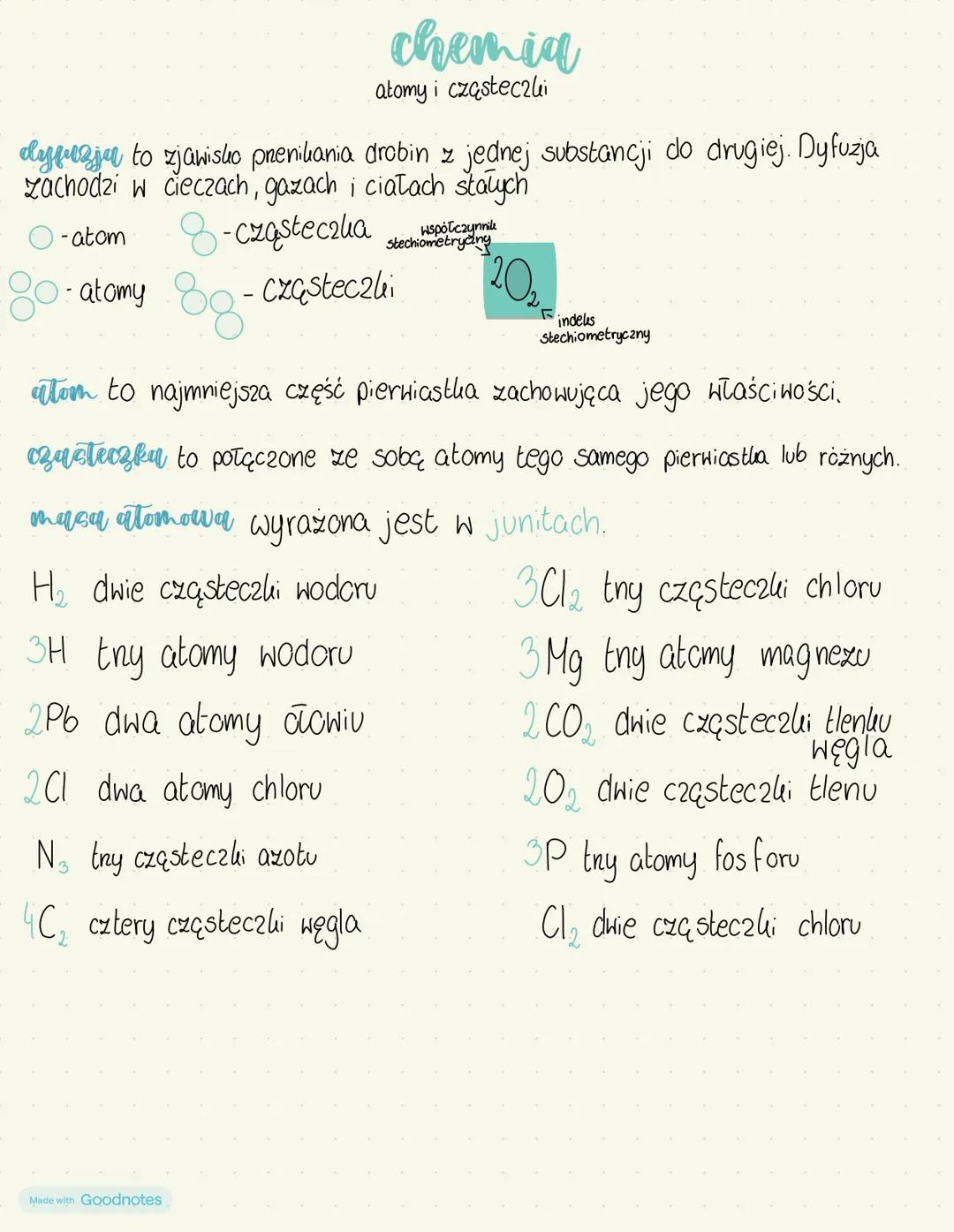 # chemia
atomy i cząsteczki
deffenzjer to zjawisko prenikania drobin z jednej substancji do drugiej. Dyfuzja
zachodzi w cieczach, gazach i