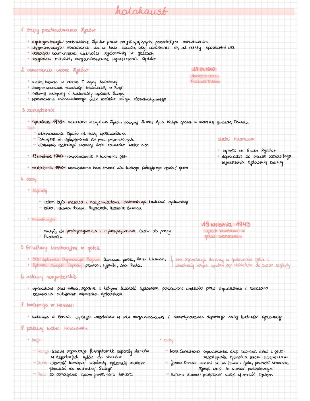 Holokaust- 4kl szkoły średniej