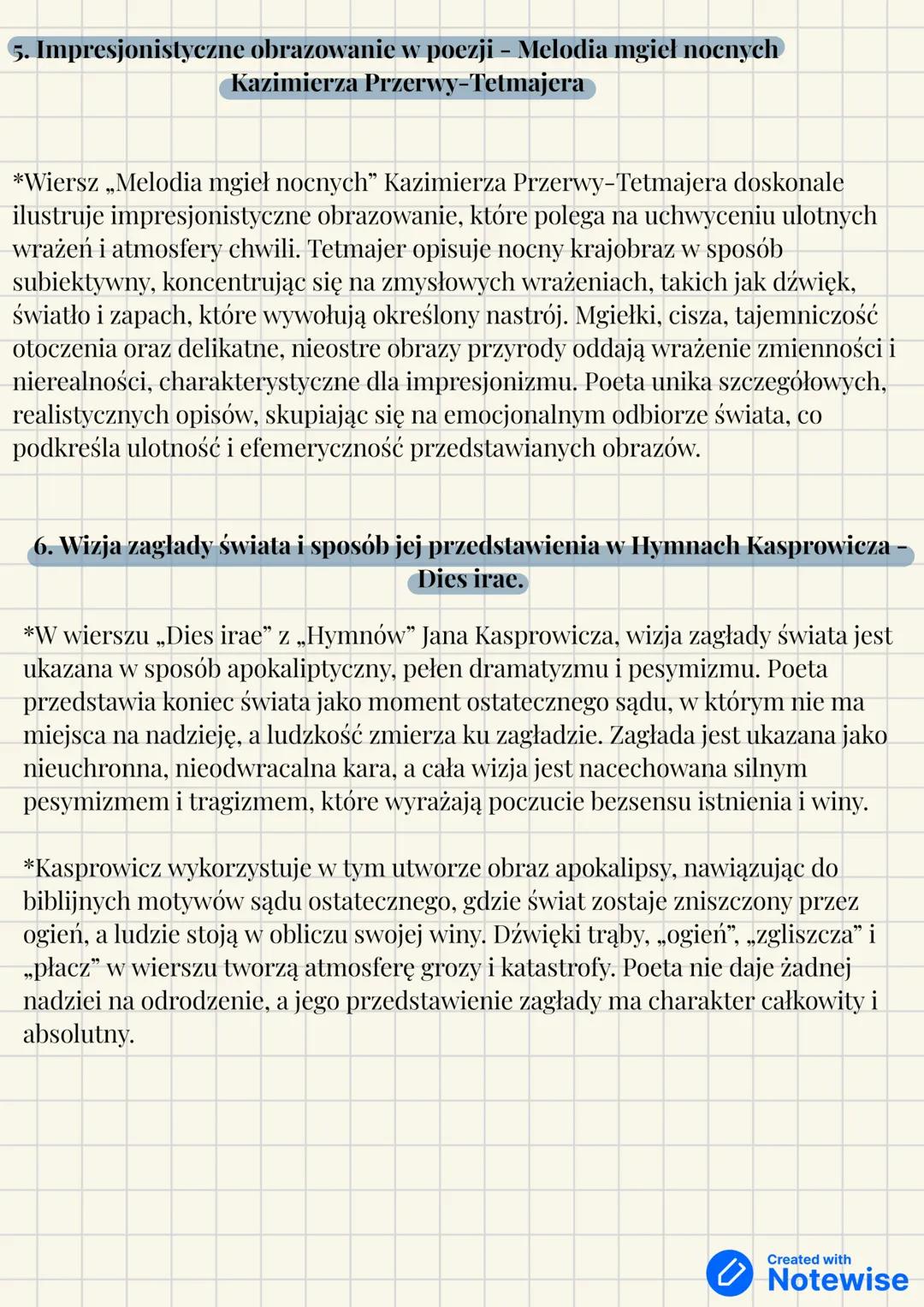 # 1. Pojęcia:
*dekadentyzm-Dekadentyzm to prąd literacki i artystyczny drugiej połowy
XIX wieku, który wyrażał pesymizm i poczucie kryzysu c