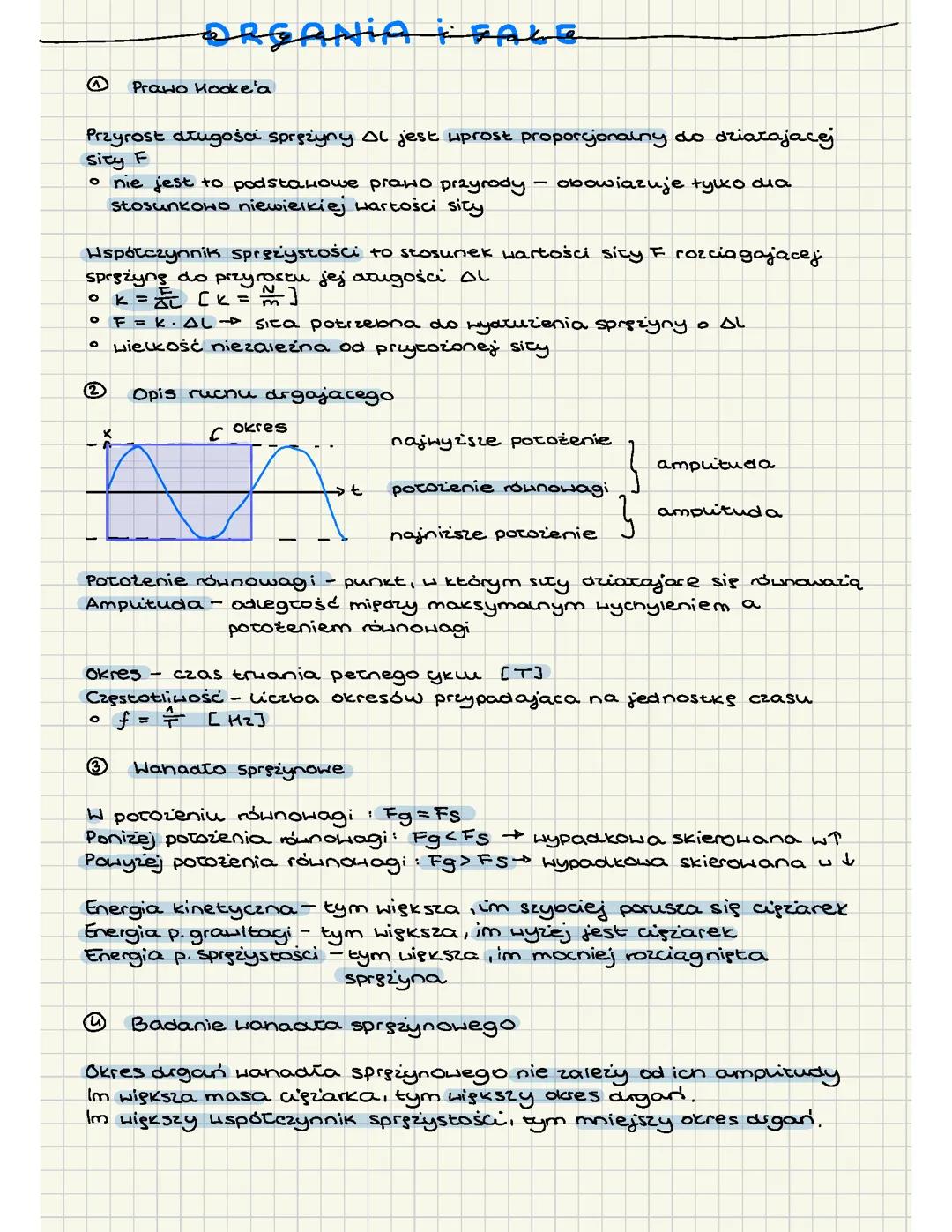 dział drgania i fale fizyka klasa 3 podstawa