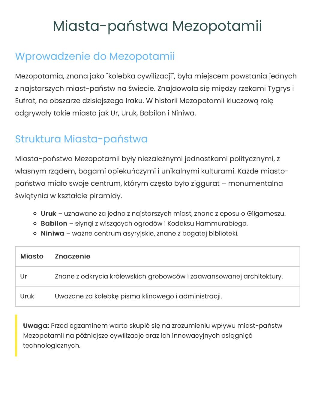 Miasta-państwa Mezopotamii