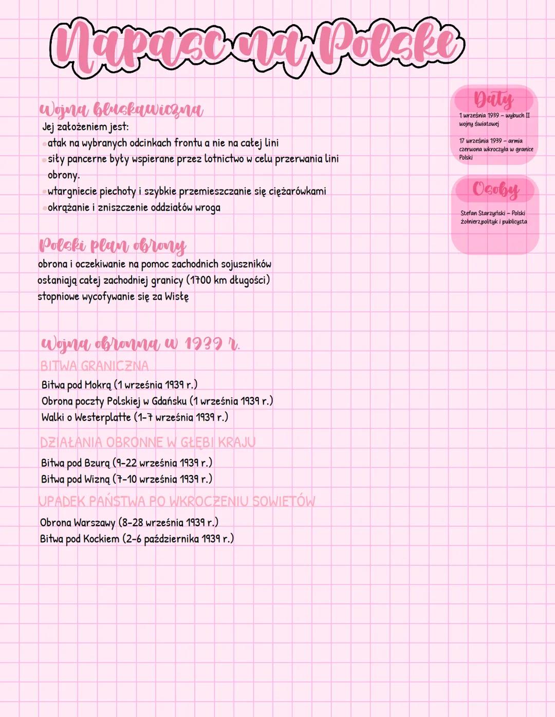 Nuraat Fid
Wojna bluskawiczna
Jej założeniem jest:
atak na wybranych odcinkach frontu a nie na całej lini
siły pancerne były wspierane przez