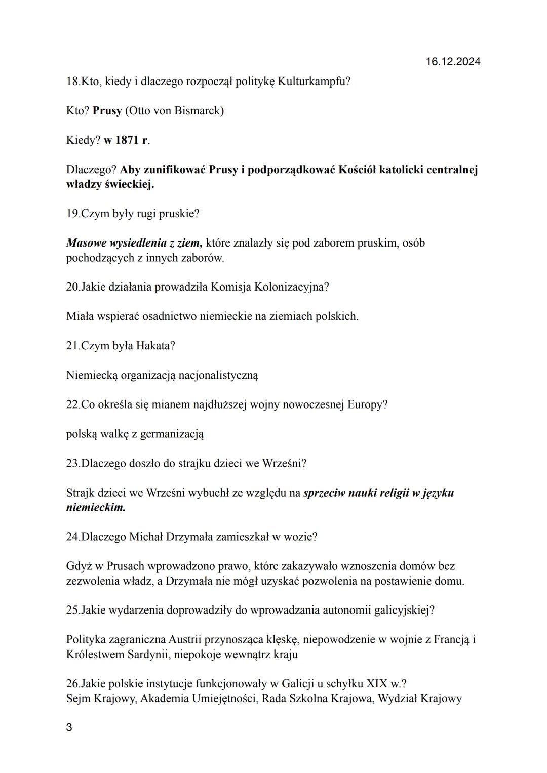 16.12.2024
NA WYRYWKI STRONA 85 TEMAT 1-3
1.Jakie zmiany w Królestwie Polskim przyniosła odwilż posewastopolska?
* ogłoszono amnestię,