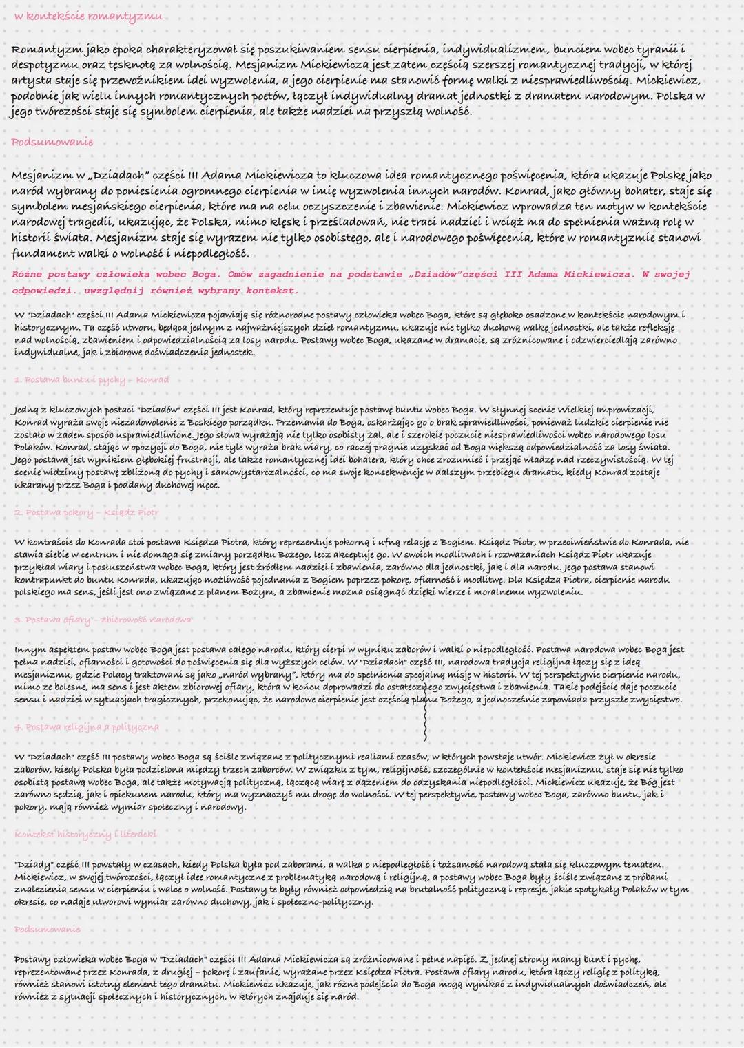Losy młodzieży polskiej pod zaborami. Omów zagadnienie na podstawie "Dziadów" części III
Adama Mickiewicza. W swojej odpowiedzi uwzględnij r