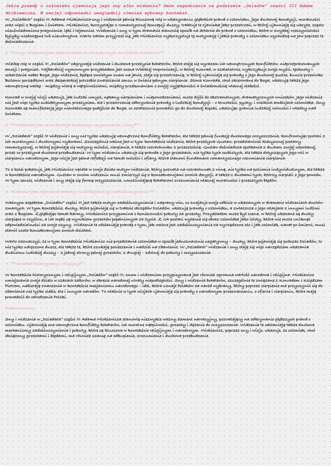 Losy młodzieży polskiej pod zaborami. Omów zagadnienie na podstawie "Dziadów" części III
Adama Mickiewicza. W swojej odpowiedzi uwzględnij r