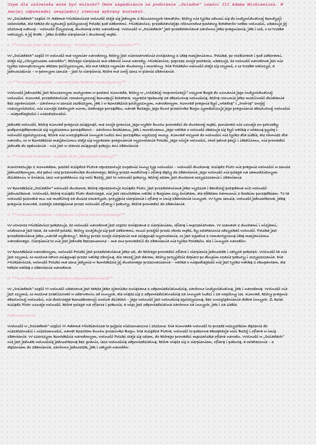 Losy młodzieży polskiej pod zaborami. Omów zagadnienie na podstawie "Dziadów" części III
Adama Mickiewicza. W swojej odpowiedzi uwzględnij r
