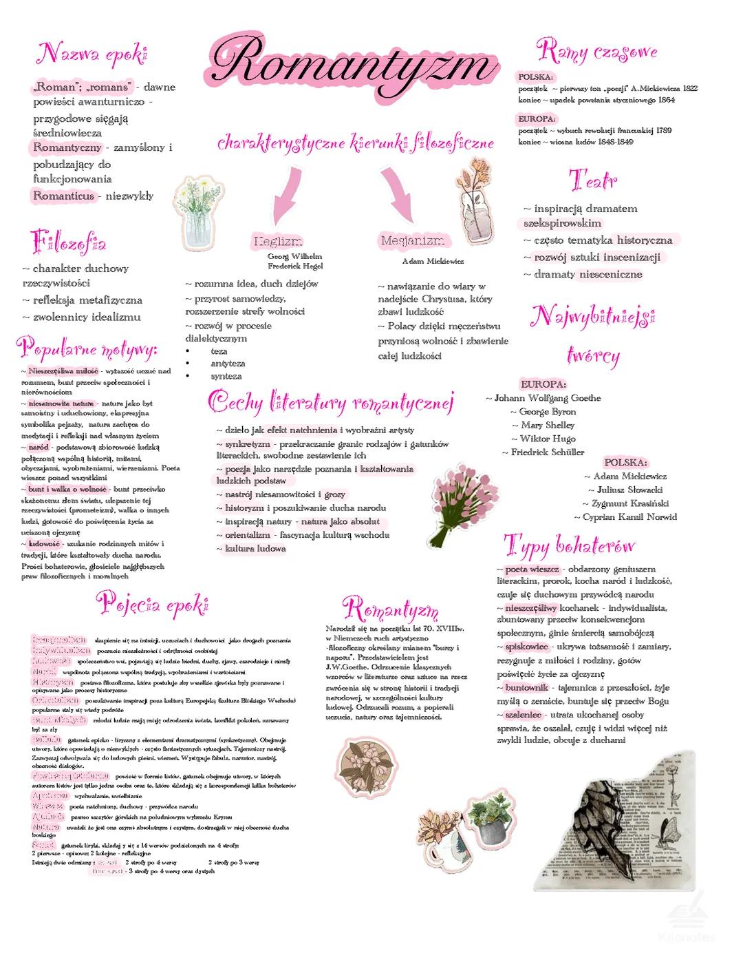 Romantyzm- klasa 2 liceum