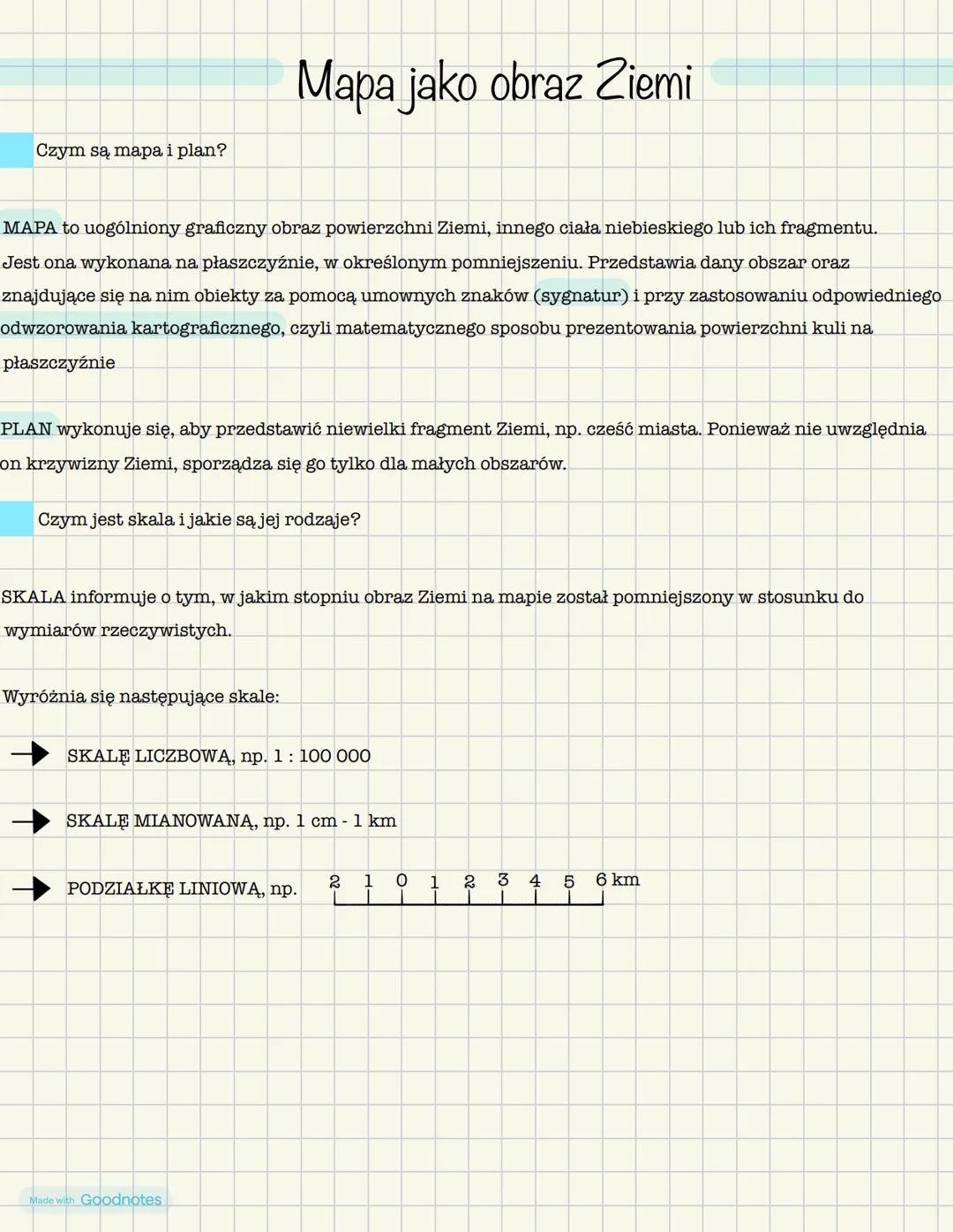 Czym są mapa i plan?
Mapa jako obraz Ziemi
MAPA to uogólniony graficzny obraz powierzchni Ziemi, innego ciała niebieskiego lub ich fragmentu