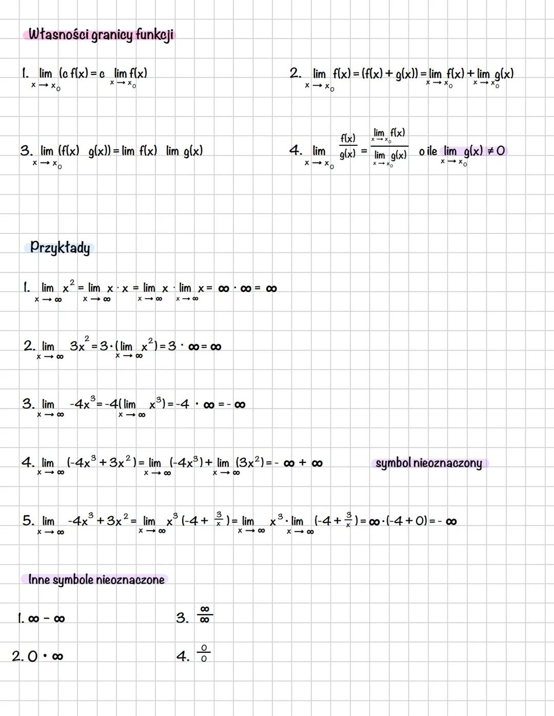 6
Matematyka
Granica funkcji Przykład
ул
92
f(x)·
Y₁
f(x)
Granica funkcji - asymptoty
x
xo
Zapis
Granica Limes (lim)
lim flx)=y
lim f(x) = 4