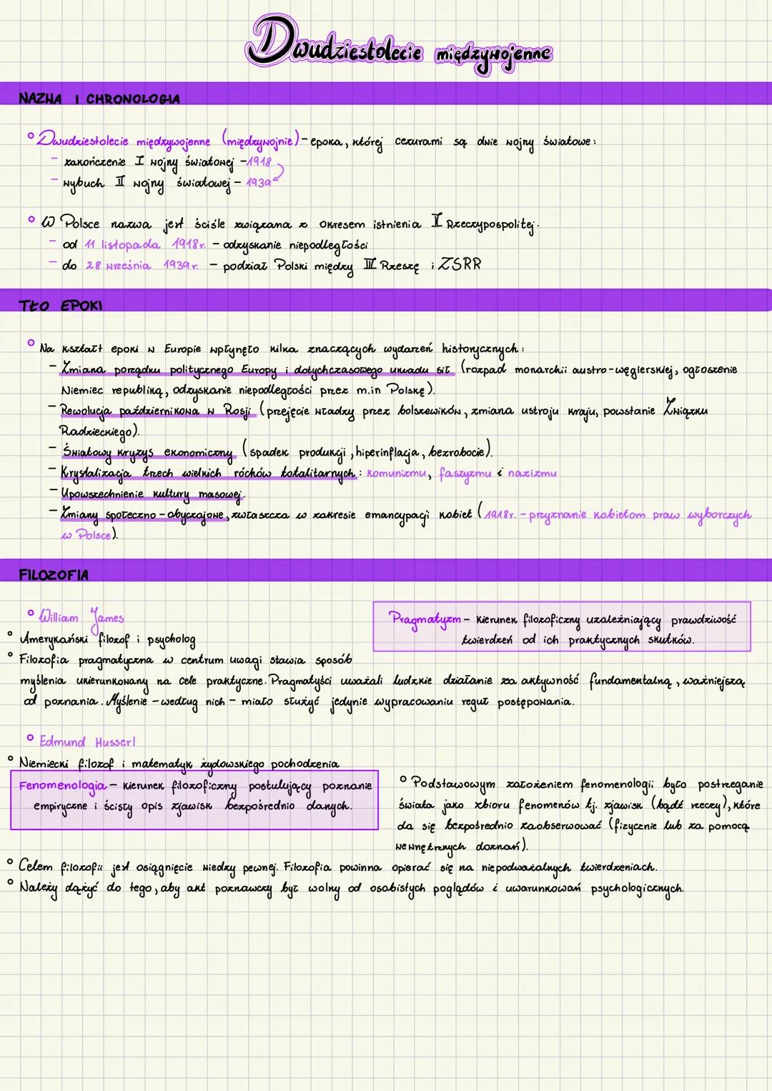 NAZHA CHRONOLOGIA
Dwudziestolecie
wudziestolecie międzywojenne
Dwudziestolecie międzywojenne (międzywojnie) - epoka,
której
cexurami są dwie