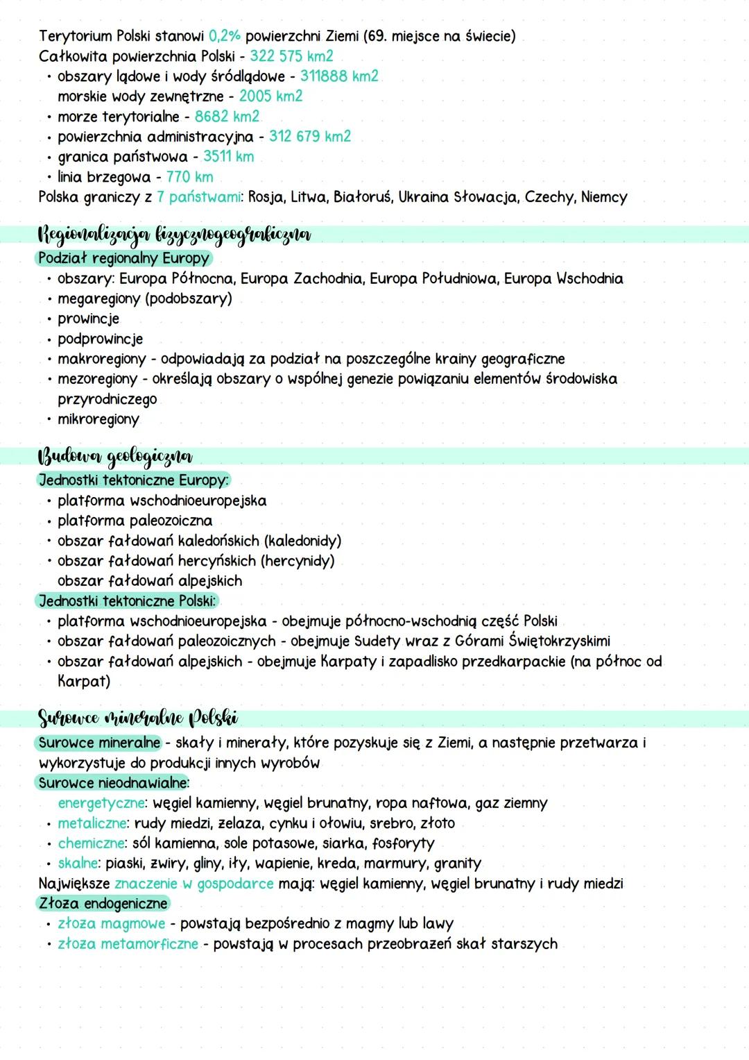 Polozenie i obszar
3 ujecia polozenia Polski
1) MATEMATYCZNO-GEOGRAFICZNE - wyznaczone przez najdalej wysunięte punkty.
geometryczny środek