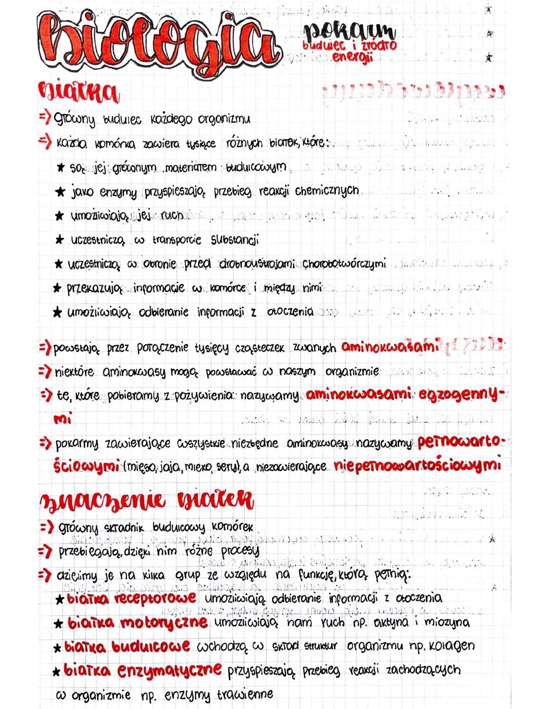 Pokarm- budulec i źródło energii