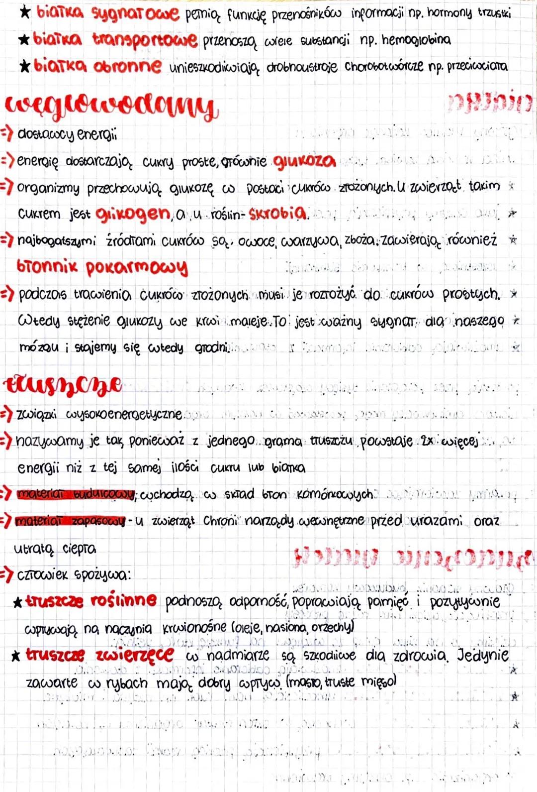 biologia
esiatka
=> grówny budulec każdego organizmu
pokarm
buduieci zrodro
poenergii
=) Każda komórka zawiera tysiące różnych bionBк, które