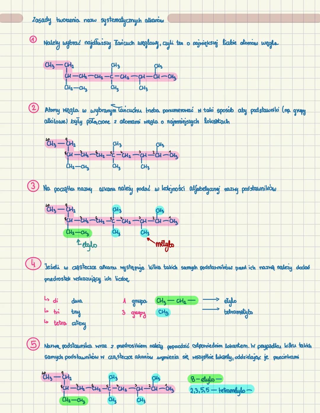 Węglowodory nasycone
alkanyang
Węglowodory $\div$ nasycone
Lańcuchowe
pierścieniowe
nasycone
alkany
nienasycone
alkeny, alking
nasycone